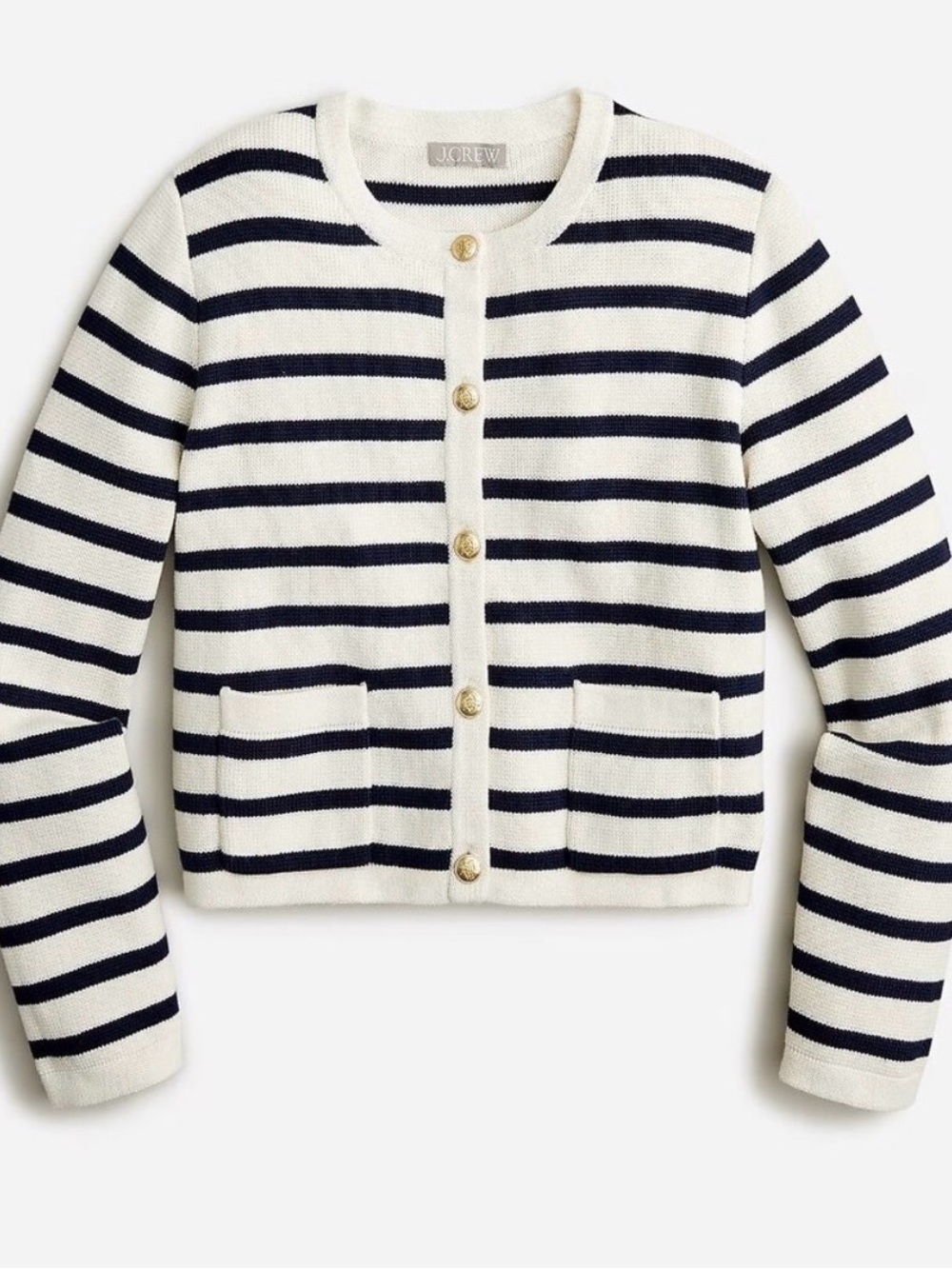 J. Crew Emilie sweater lady jacket in stripe